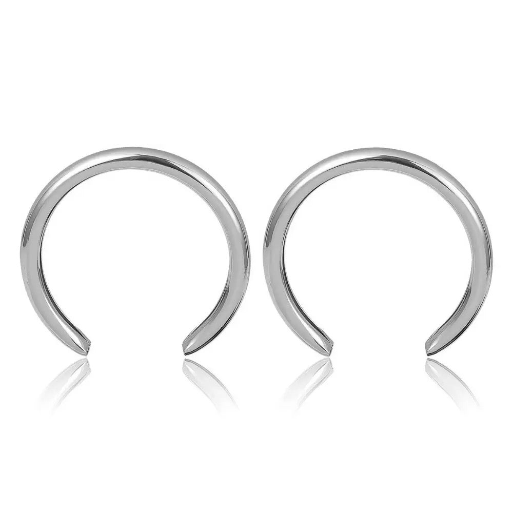 Silver Oversize Statement  Earrings
