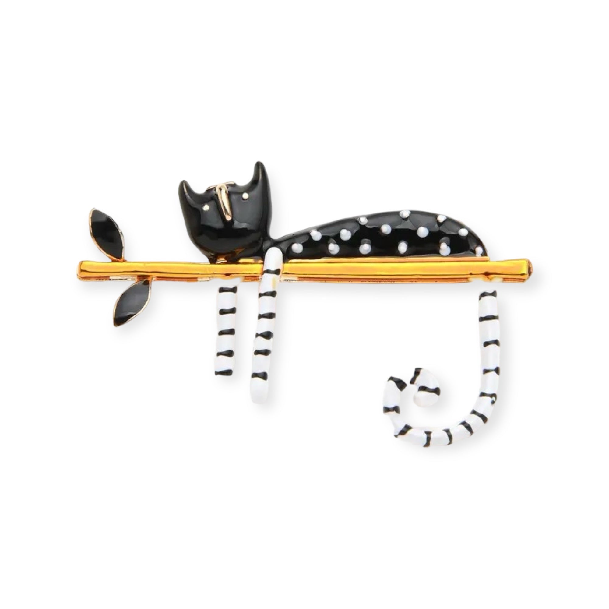 Lazy Cat Brooch