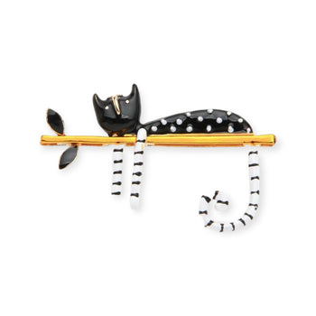 Lazy Cat Brooch