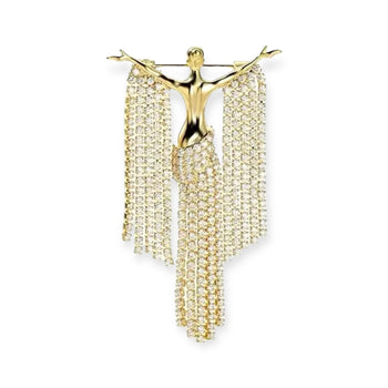 Rhinestone Lady Brooch