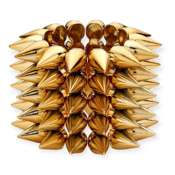 5-Row Spike Cone Stud Stretch Bracelet