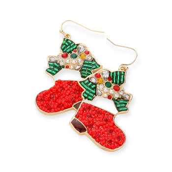 Christmas Socks Dangle Earrings