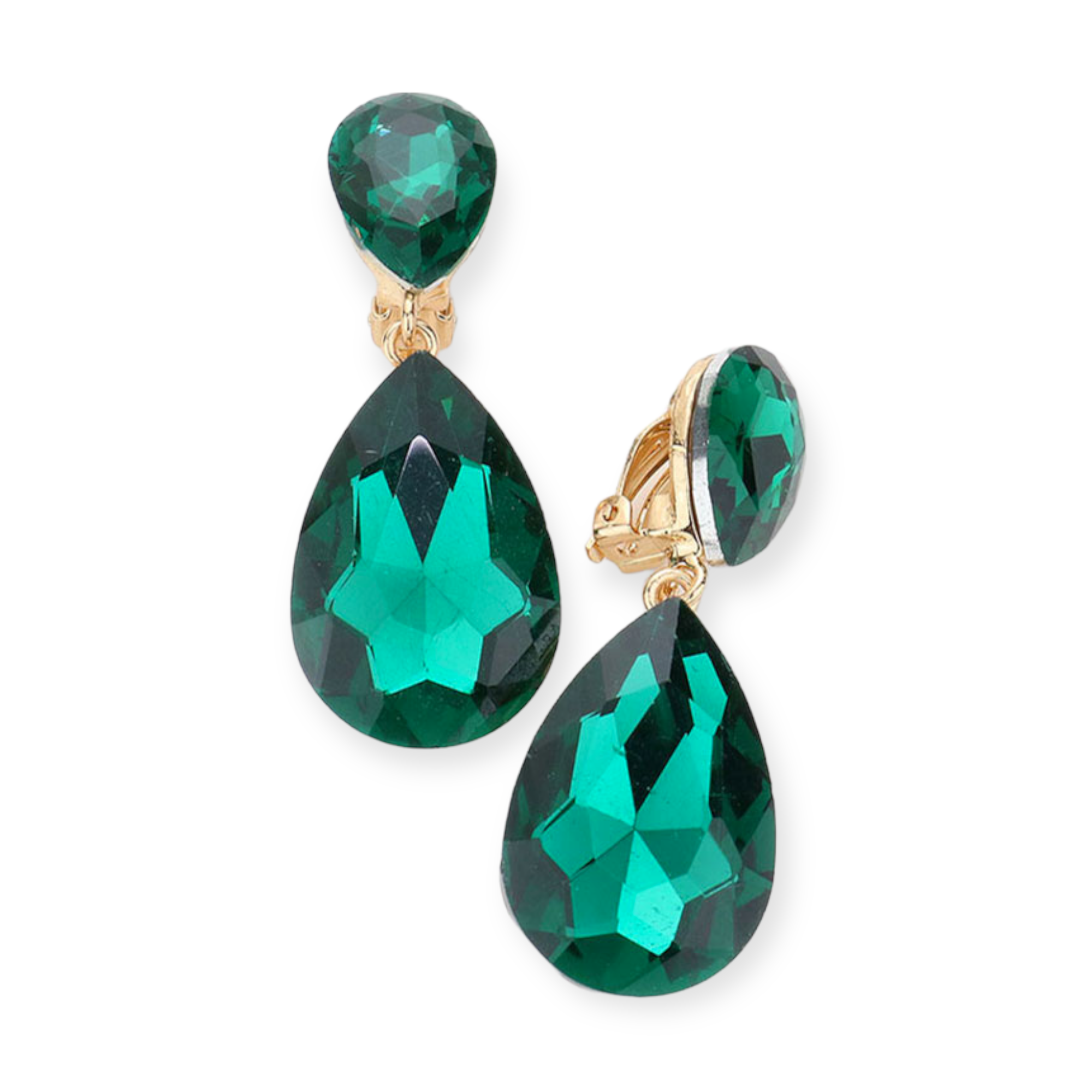Teardrop Clip On Earrings