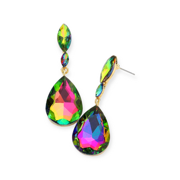 Multicolor Crystal Drop Earrings