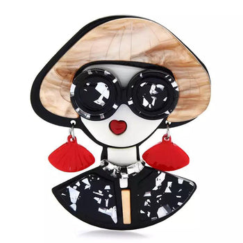 Lady Figure Brooch