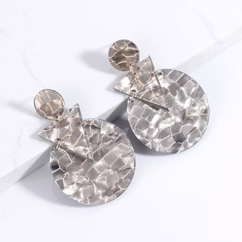 GEOMETRIC RESIN ACRYLIC EARRINGS