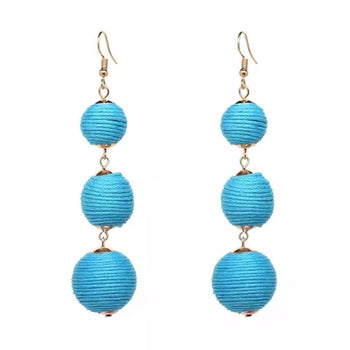 POM POM CRISPIN BALL DROP EARRINGS