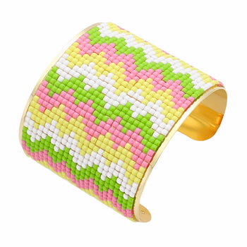 OMBRE CHEVRON PIXEL CUFF BRACELET