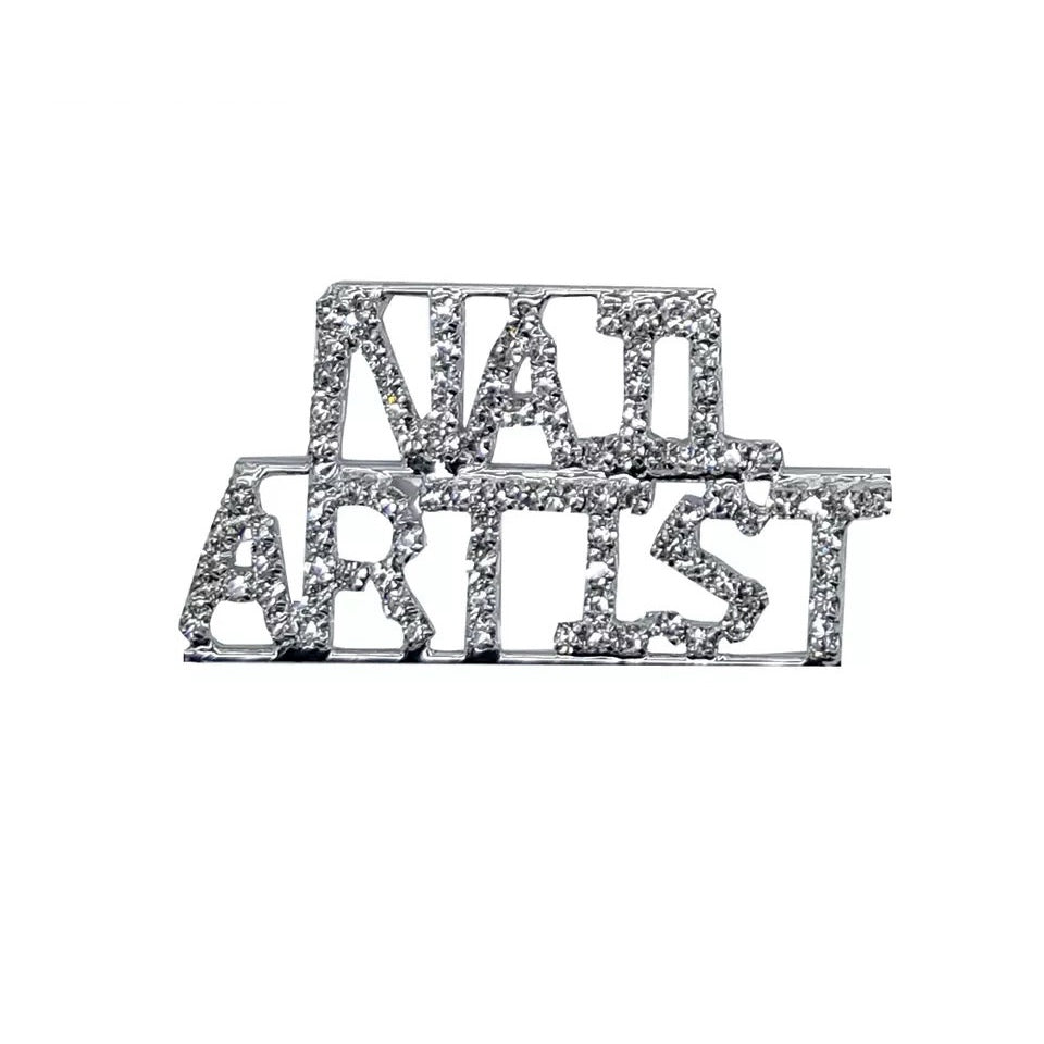 Handmade Rhinestone Nail Artist Brooch
