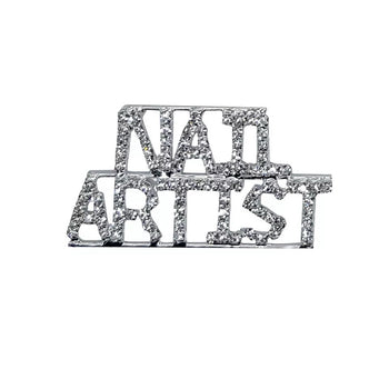 Handmade Rhinestone Nail Artist Brooch
