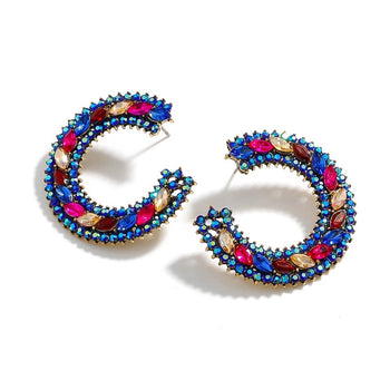 GLASS RHINESTONE EARRINGS