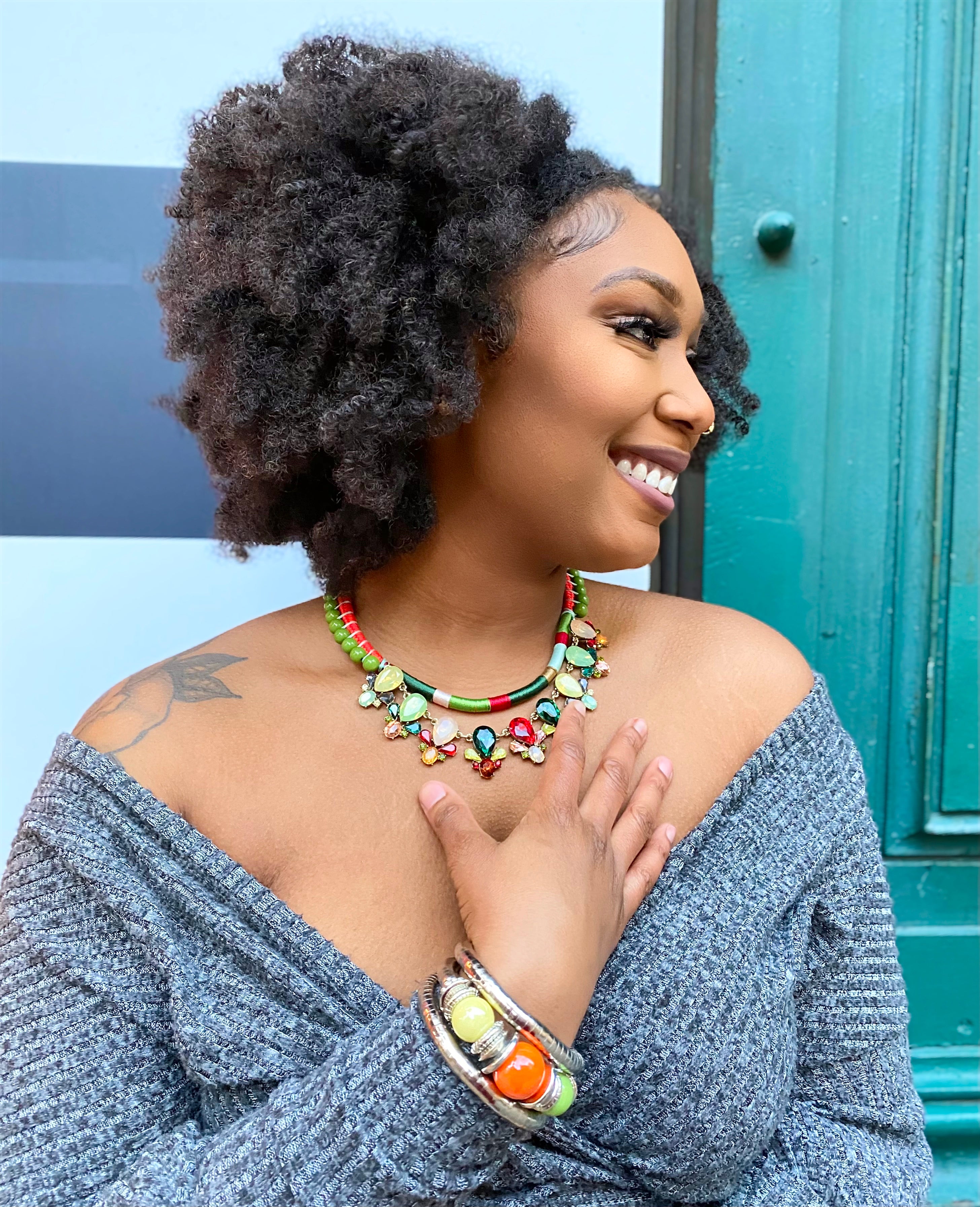 Handmade Crystal Ethnic Necklace