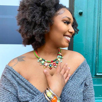 Handmade Crystal Ethnic Necklace