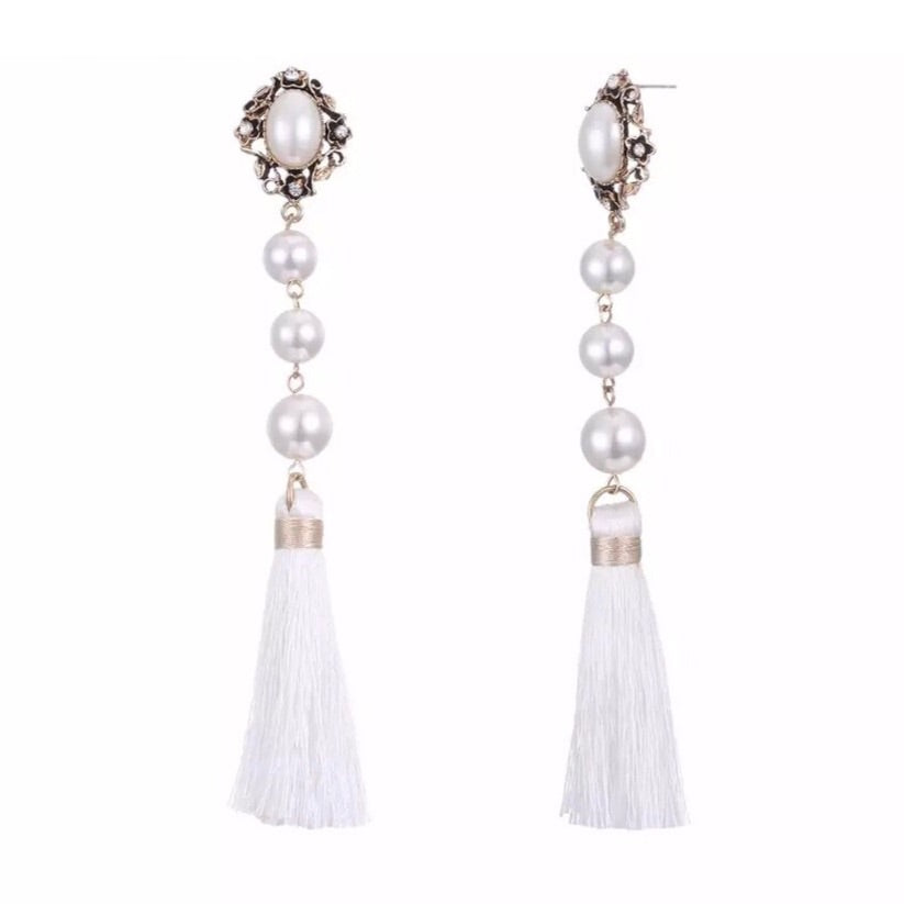 PEARL TASSEL EARRINGS