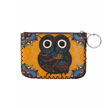 OWL PRINTED COIN PURSE