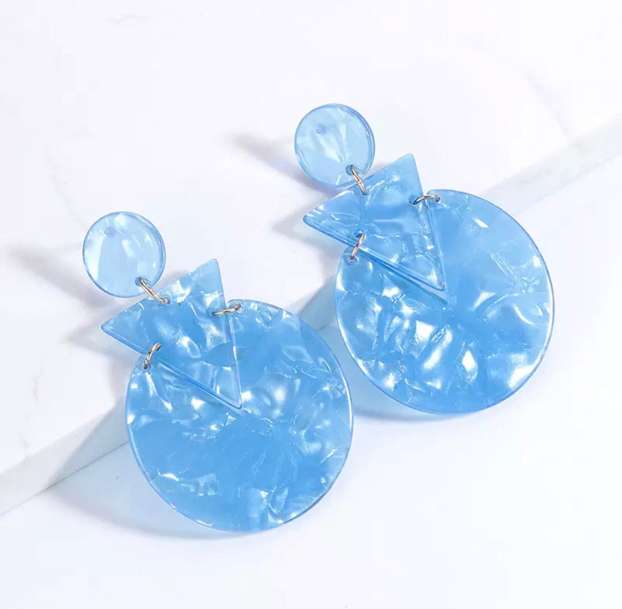 GEOMETRIC RESIN ACRYLIC EARRINGS