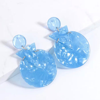 GEOMETRIC RESIN ACRYLIC EARRINGS