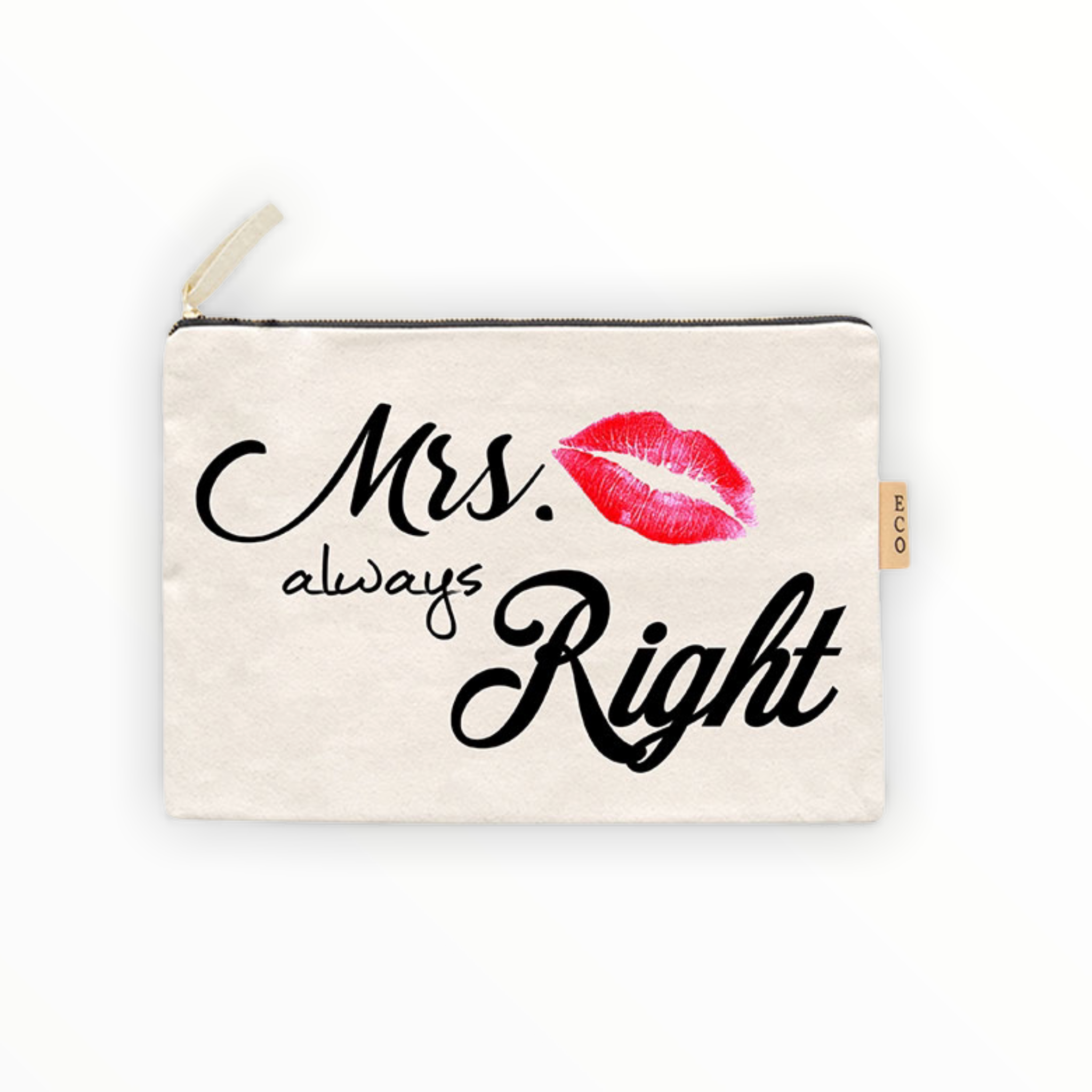 Kiss_Cotton Canvas Eco Pouch Bag