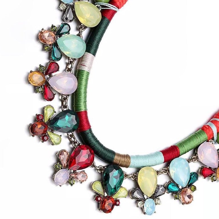 Handmade Crystal Ethnic Necklace
