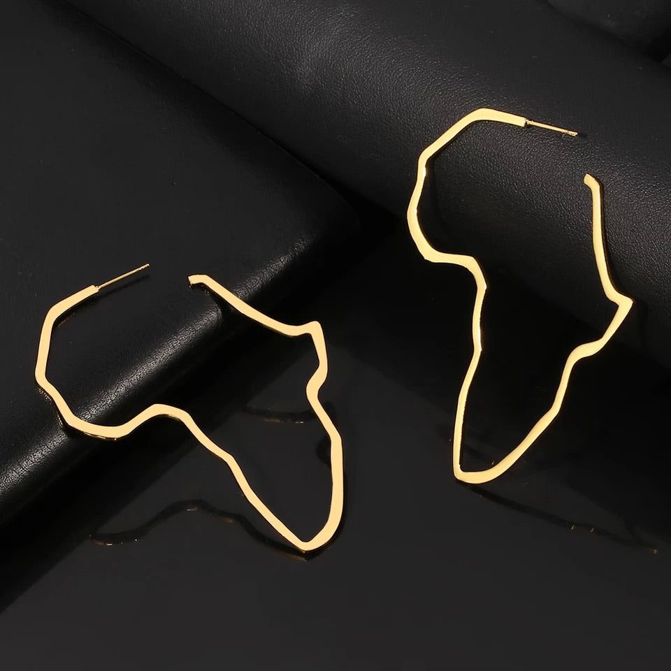 Africa Map Ethnic Earrings