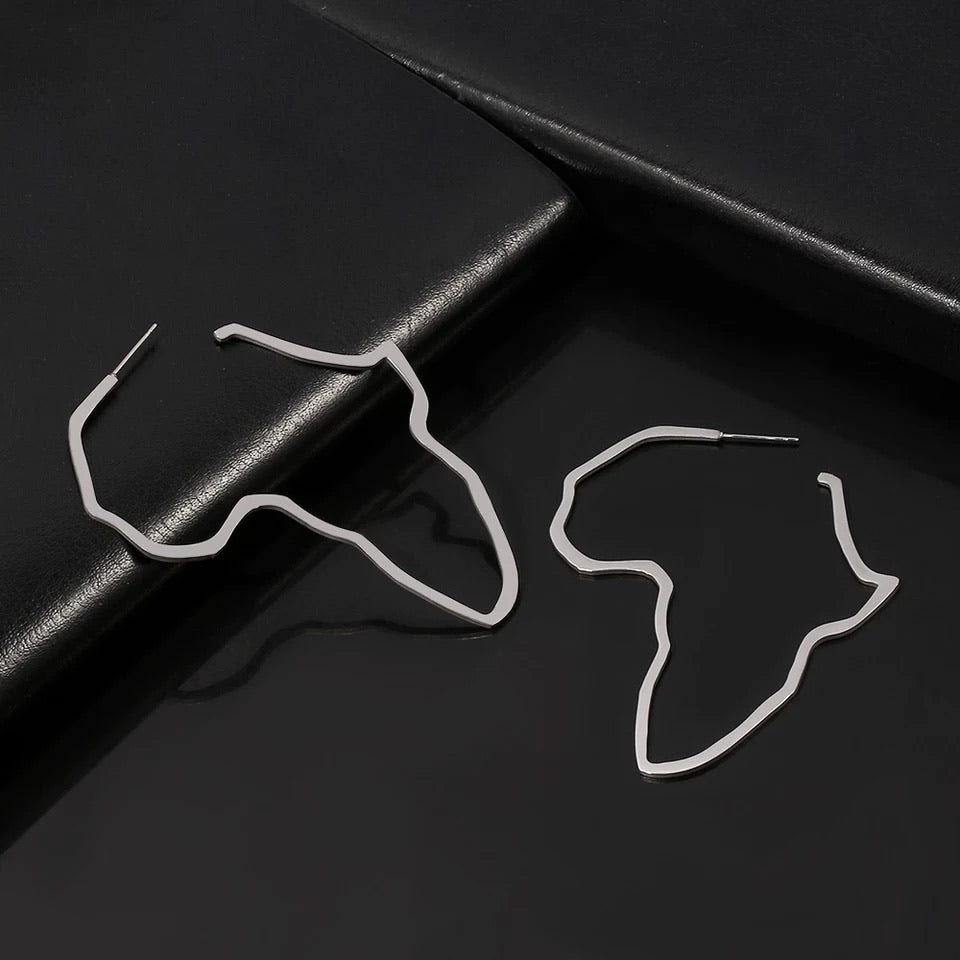 Africa Map Ethnic Earrings