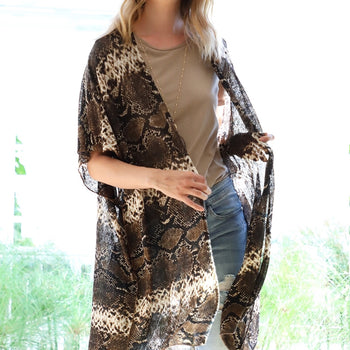 SNAKE PRINT KIMONO