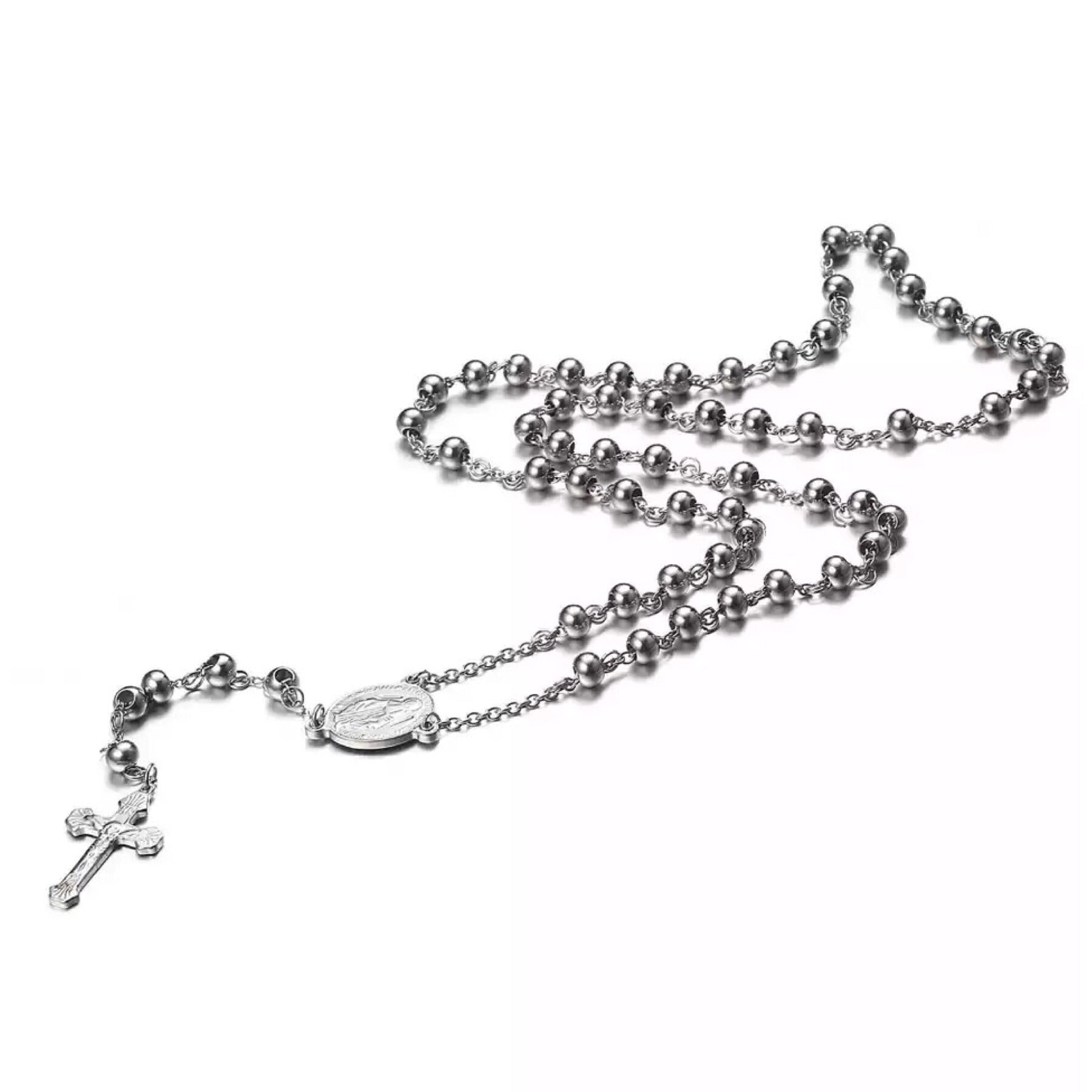 STAINLESS STEEL CROSS PENDANT NECKLACE