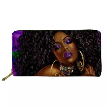 AFRICAN GIRL PRINTED WALLET