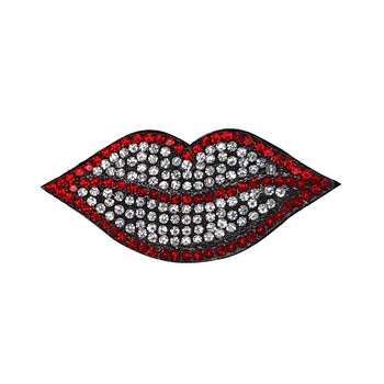 HANDMADE RHINESTONE “RED LIP” PIN