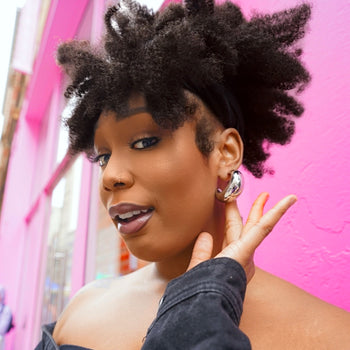 Bold Metal Half Hoop Earrings