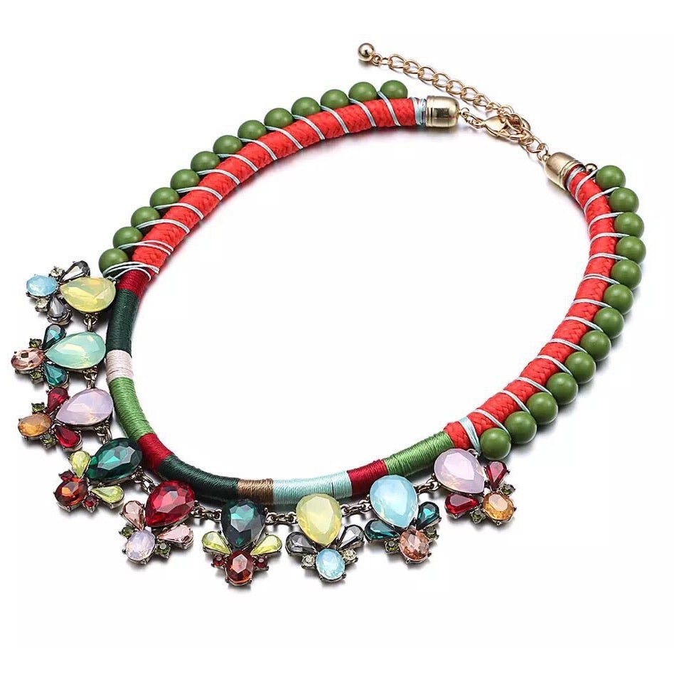 Handmade Crystal Ethnic Necklace