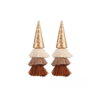 TRENDY CHUNKY TASSEL EARRINGS