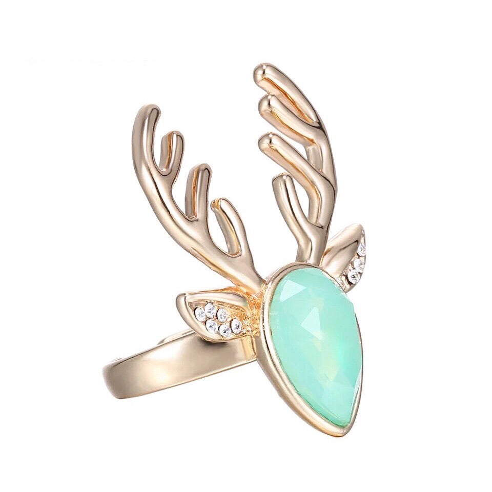 CRYSTAL DEER RING