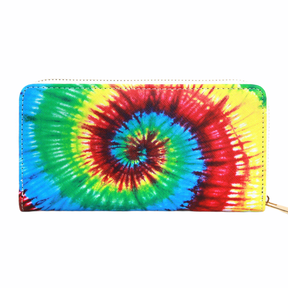 TIE DYE PRINT LONG ZIPPER WALLET