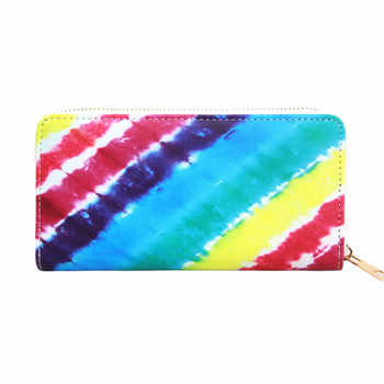 TIE DYE PRINT LONG ZIPPER WALLET