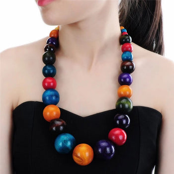 MULTICOLORED BEADED NECKLACE
