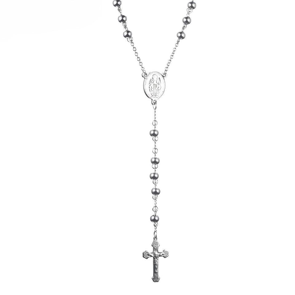 STAINLESS STEEL CROSS PENDANT NECKLACE