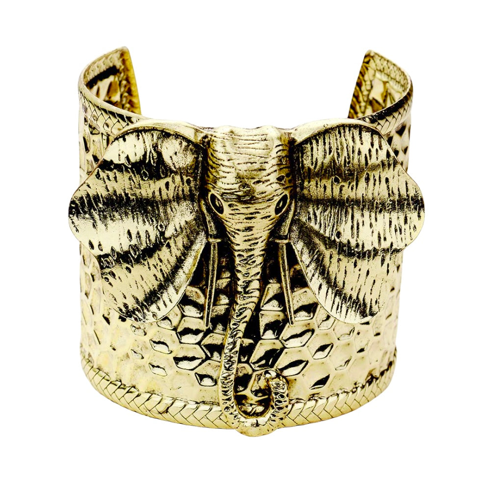 Elephant Metal Cuff Bracelet