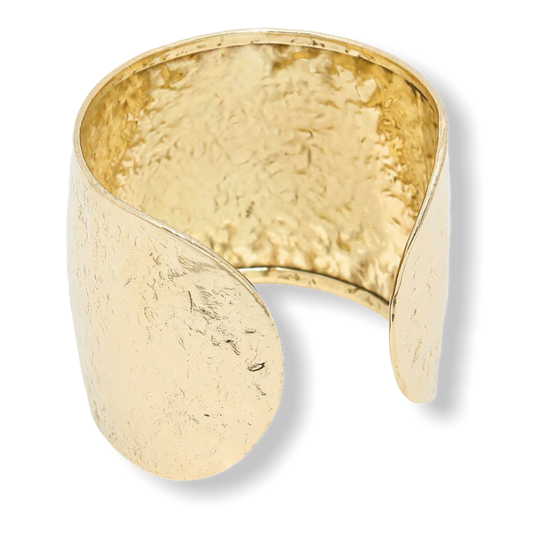 TENNESSEE STATE MAP HAMMERED WIDE METAL CUFF BRACELET