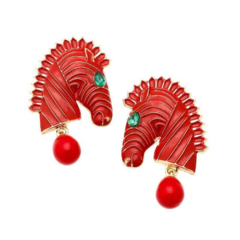 ZEBRA STUD EARRINGS