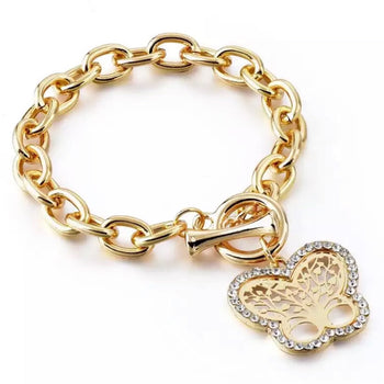 RHINESTONE BUTTERFLY BRACELET