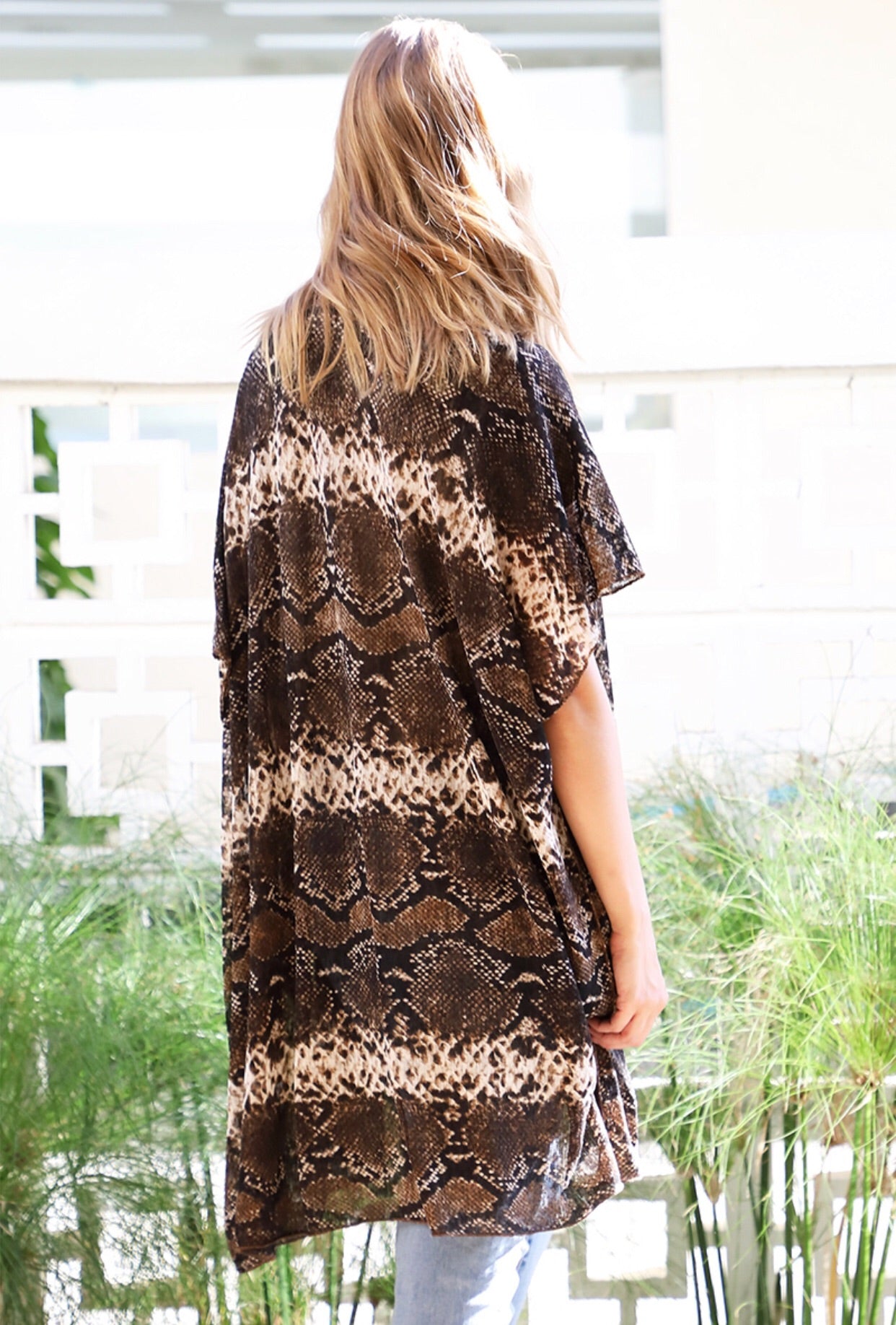 SNAKE PRINT KIMONO
