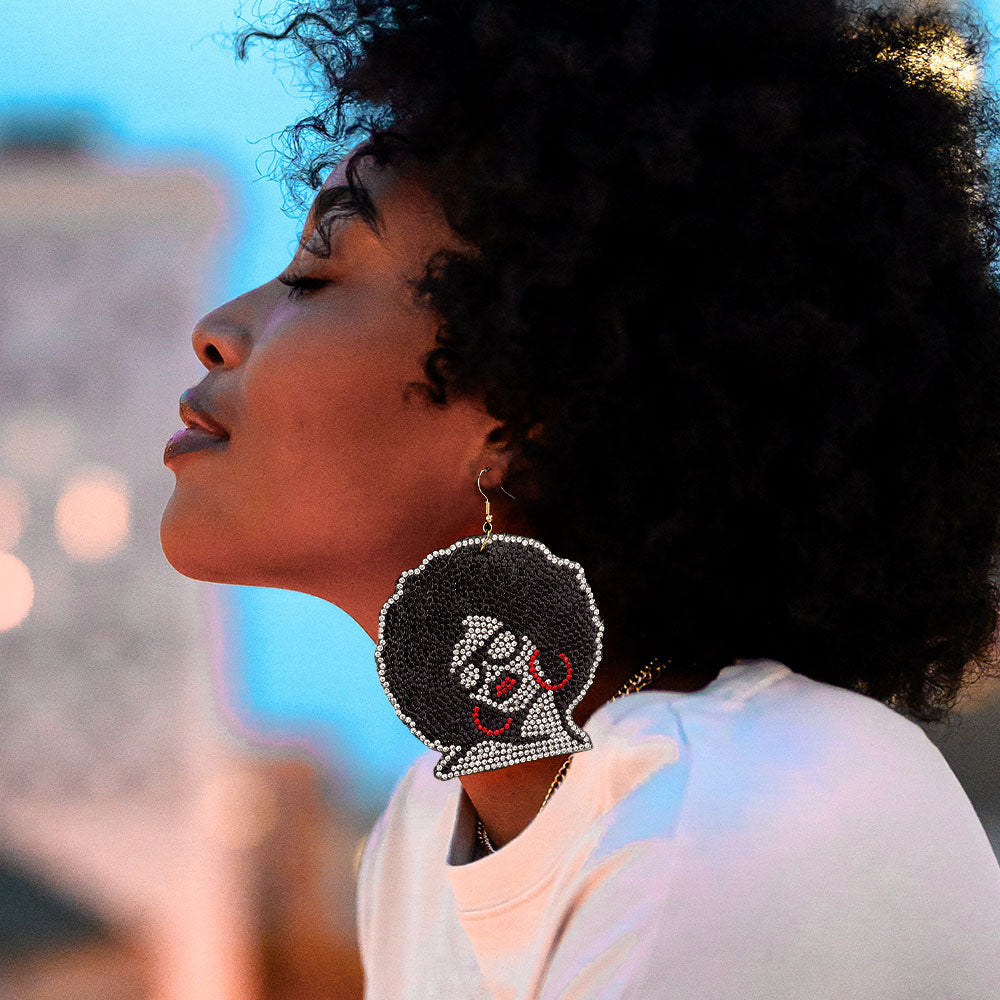 Oversize Afro Bling Earrings