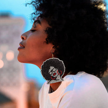Oversize Afro Bling Earrings