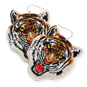 Handmade Tiger Earrings
