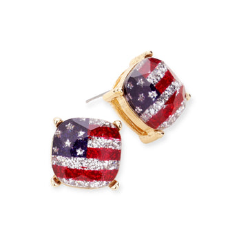 USA Flag Stud Earrings
