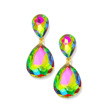 Multicolor Crystal Drop Earrings