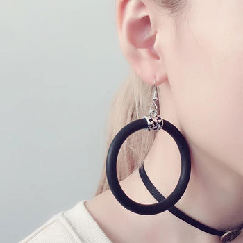 CIRCULAR ALUMINUM FOAM BISPLAY EARRINGS