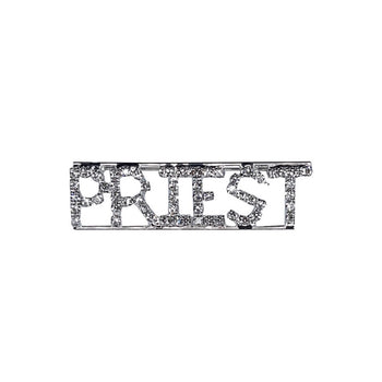 HANDMADE RHINESTONE “PRIEST” BROOCH