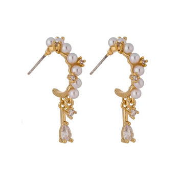 CUBIC ZIRCONIA DROP EARRINGS